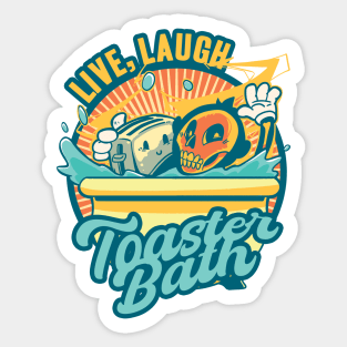 Shocking toaster bath Sticker